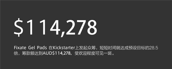 Fixate凝胶垫在Kickstarter众筹网上的众筹数据! Fixate凝胶垫在Kickstarter众筹网上的众筹数据!